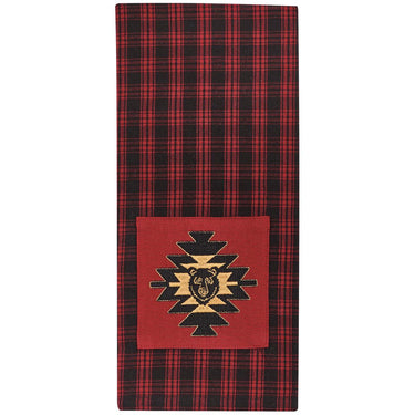 Black Bear Red Dawn Bear Patch Dishtowel Set of 6 - Park Designs - The Fox Decor